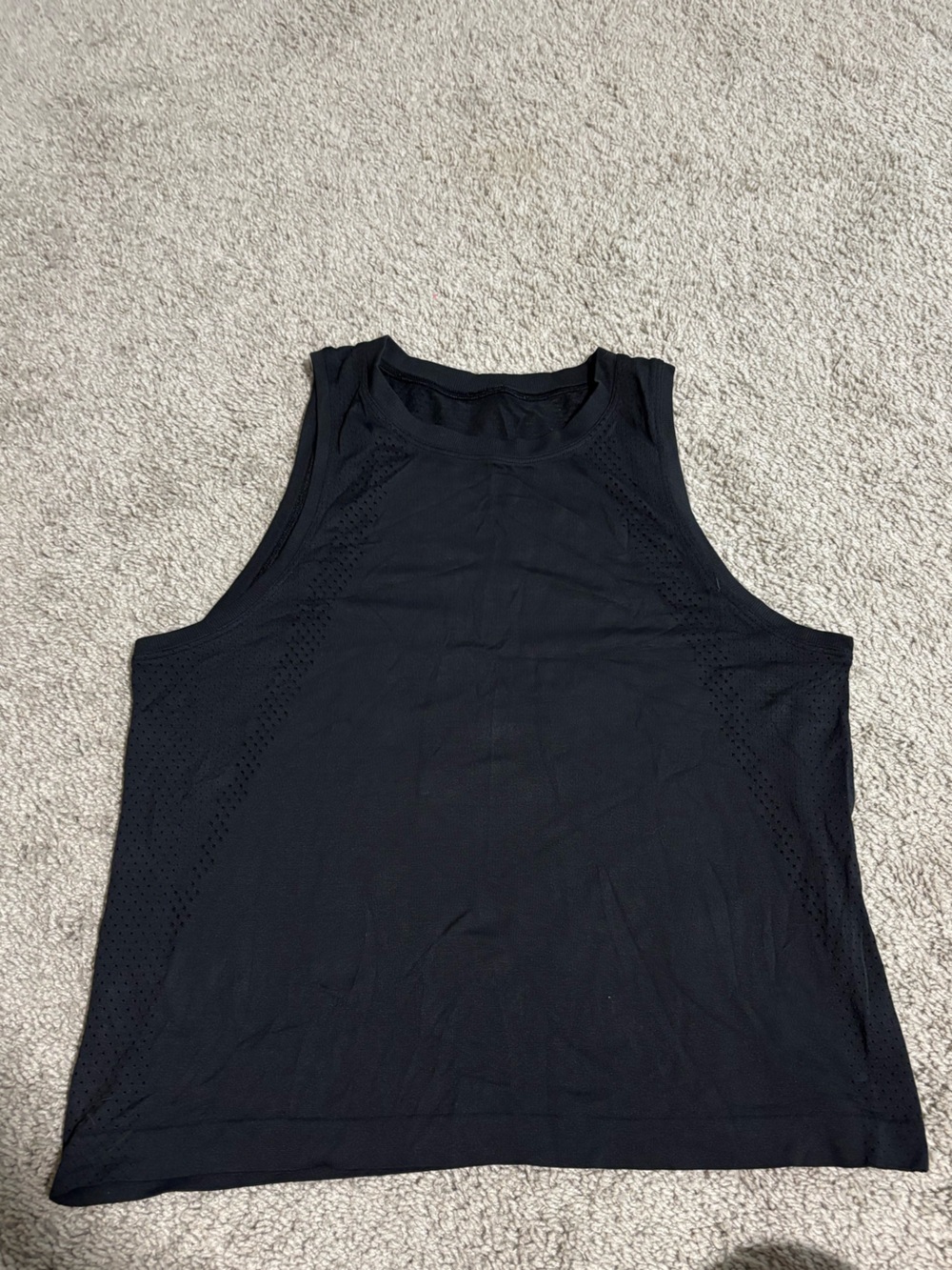 lululemon athletica Black Perforated Performance Tank